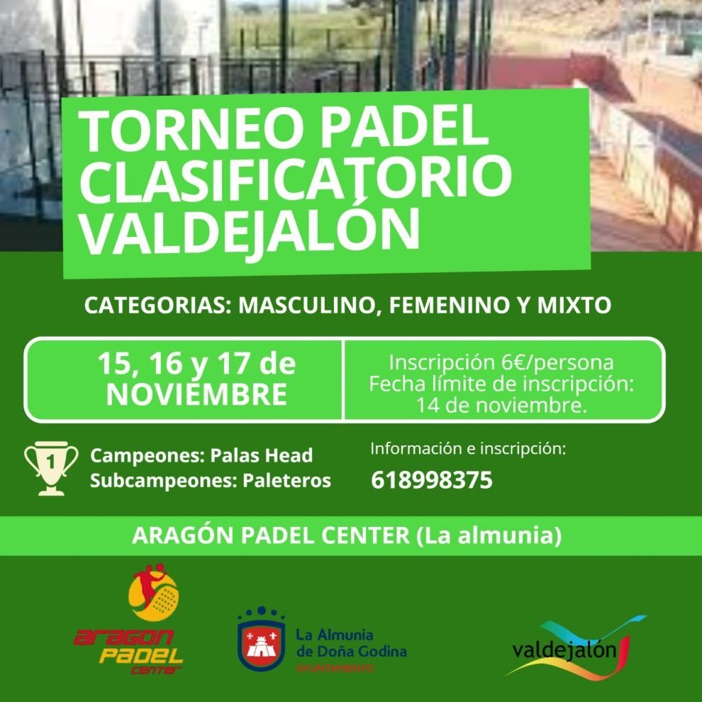 Torneo de pádel clasificatorio Valdejalón